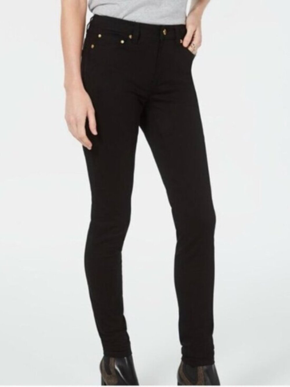 MICHAEL Michael Kors Izzy Black Skinny Jeans Size 8